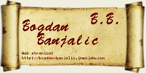 Bogdan Banjalić vizit kartica